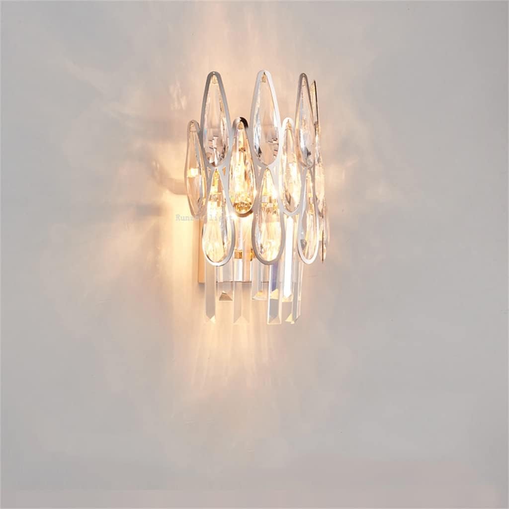 251228015332372_1 LIRUXUN Living Room Background Simple Creative Personality Corridor Stairs Bedroom Bed Light Crystal Wall Lamp Locker Room ( Color : Gray , Size : As The Picture Shows ) - Image 1