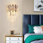LIRUXUN Living Room Background Simple Creative Personality Corridor Stairs Bedroom Bed Light Crystal Wall Lamp Locker Room ( Color : Gray , Size : As The Picture Shows ) - Image 2