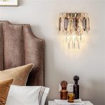 LIRUXUN Living Room Background Simple Creative Personality Corridor Stairs Bedroom Bed Light Crystal Wall Lamp Locker Room ( Color : Gray , Size : As The Picture Shows ) - Image 4