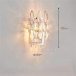 LIRUXUN Living Room Background Simple Creative Personality Corridor Stairs Bedroom Bed Light Crystal Wall Lamp Locker Room ( Color : Gray , Size : As The Picture Shows ) - Image 5