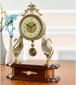 ZLXDP European Antique Mute Desk Clock Large Living Room Quartz Clock Atmospheric Brass Accessories Clock Pendulum Clock Gifts - Image 3