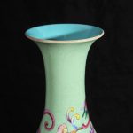 HOUKAI Chinese Style Antique Handmade Green Ceramic Flower Vase Collection Jingdezhen Porcelain Dragon Decoration Vase - Image 5