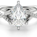 Siyaa Gems 4.50 CT Pear Cut Colorless Moissanite Engagement Ring Wedding Band Gold Silver Eternity Solitaire Ring Halo Ring Vintage Antique Anniversary Promise Gift Her, Designer Bridal Ring