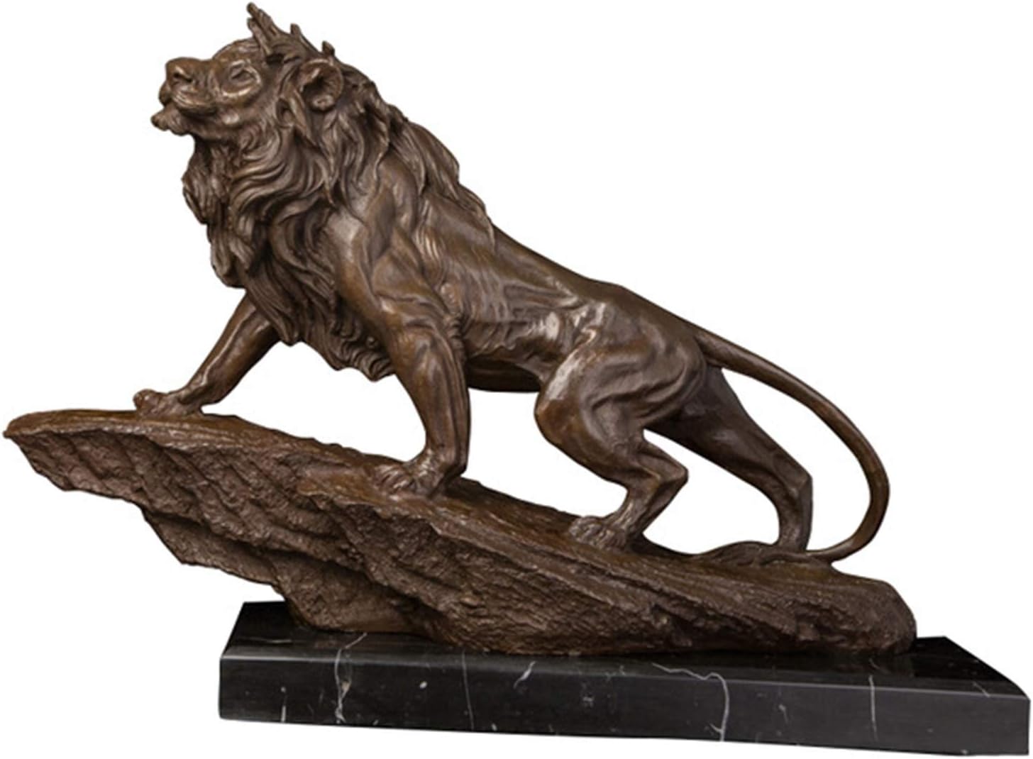 251228015332610_1 CZDYUF Antique Bronze Casting Animal Statue Sculpture Wild Animal Roaring Lion Figurines for Indoor Decoration - Image 1