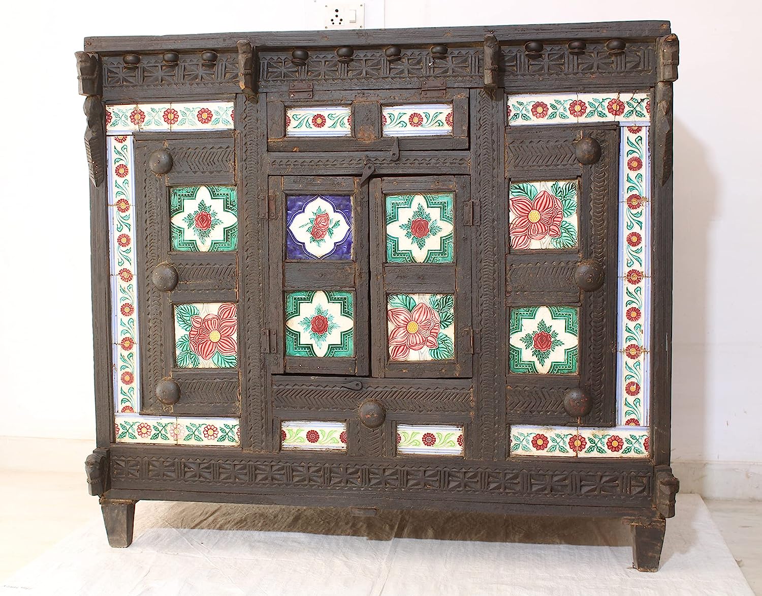 251228015332669_1 THE D.N.A. GROUP Antique Indian Wooden Damchiya Storage Box for Home and Table Décor - Image 1