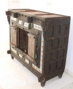 THE D.N.A. GROUP Antique Indian Wooden Damchiya Storage Box for Home and Table Décor - Image 4