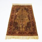 Yilong Carpet 3x5ft Pure Hand Knotted Silk Tapestry Iranian Antique Rug Art Decor Rug - Image 2