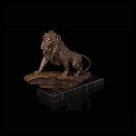WYBFZTT-188 Antique Bronze Casting Animal Statue Sculpture Wild Animal Roaring Lion Figurines for Indoor Decoration - Image 3
