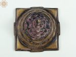 3" Shri Yantra with Beads Japa Mala in Brass | Handmade | Made in India - Brass - Color Antique Natutalbrass - Image 2