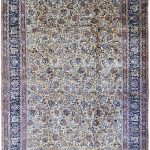 Shahbanu Rugs Ivory, Antique Farsian Mashad, Hand Knotted, 100% Wool, Oversized Rug (11'9" x 16'4")