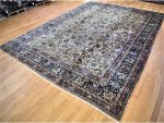 Shahbanu Rugs Ivory, Antique Farsian Mashad, Hand Knotted, 100% Wool, Oversized Rug (11'9" x 16'4") - Image 3