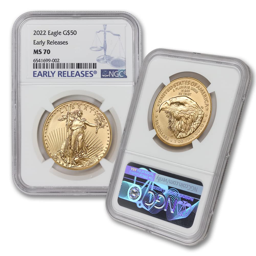 251228015332870_1 2022 No Mint Mark 1 oz Gold American Eagle MS-70 (Early Releases) by Mint State Gold $50 NGC MS70 - Image 1