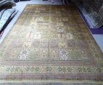 9ftx12ft Antique Handmade Silk Carpet, Enjoy and Collect Art Tapestry Arabic Rug - Image 2