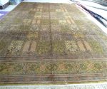 9ftx12ft Antique Handmade Silk Carpet, Enjoy and Collect Art Tapestry Arabic Rug - Image 3
