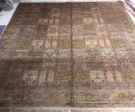 9ftx12ft Antique Handmade Silk Carpet, Enjoy and Collect Art Tapestry Arabic Rug - Image 7