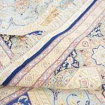 Yilong Silk Rugs Pure Handmade Carpet Large Dome Design Persian Rug Home Decor (10x14ft, Blue&Beige 11) - Image 7