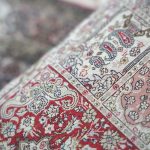 Yilong Carpet 1x1.5ft 1000 Lines High Density Handwoven Silk Persian Area Rug High-end Floral Vintage Carpets (Ivory&red) - Image 5