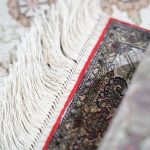 Yilong Carpet 1x1.5ft 1000 Lines High Density Handwoven Silk Persian Area Rug High-end Floral Vintage Carpets (Ivory&red) - Image 6