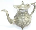 Rajasthan Gems 3 Pc/Set Tea Set Handmade Antique Alloyed Silver Tea Pot Milk Pot Sugar Pot - 1 - Image 5