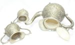 Rajasthan Gems 3 Pc/Set Tea Set Handmade Antique Alloyed Silver Tea Pot Milk Pot Sugar Pot - 1 - Image 9