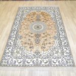 Yilong Carpet 6x9ft Silk Handwoven Rugs Persian Antique Carpets Home Decor Rugs (Yellow 1)
