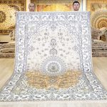 Yilong Carpet 6x9ft Silk Handwoven Rugs Persian Antique Carpets Home Decor Rugs (Yellow 1) - Image 7