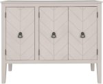 BOGE Buffet Sideboard Wooden Cabinet with Adjustable Shelves for Entryway Living Room Bedroom Antique Gray Sideboard
