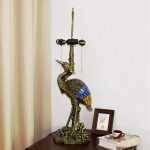 Handmade Stained Glass Table Lamp 18" Tiffany Style Large Table Lamp Dark Red Brown Grapes Desk Lamp Creative Antique Light Base for Living Room Study Bedroom Table Lamp (Color : Female) - Image 5