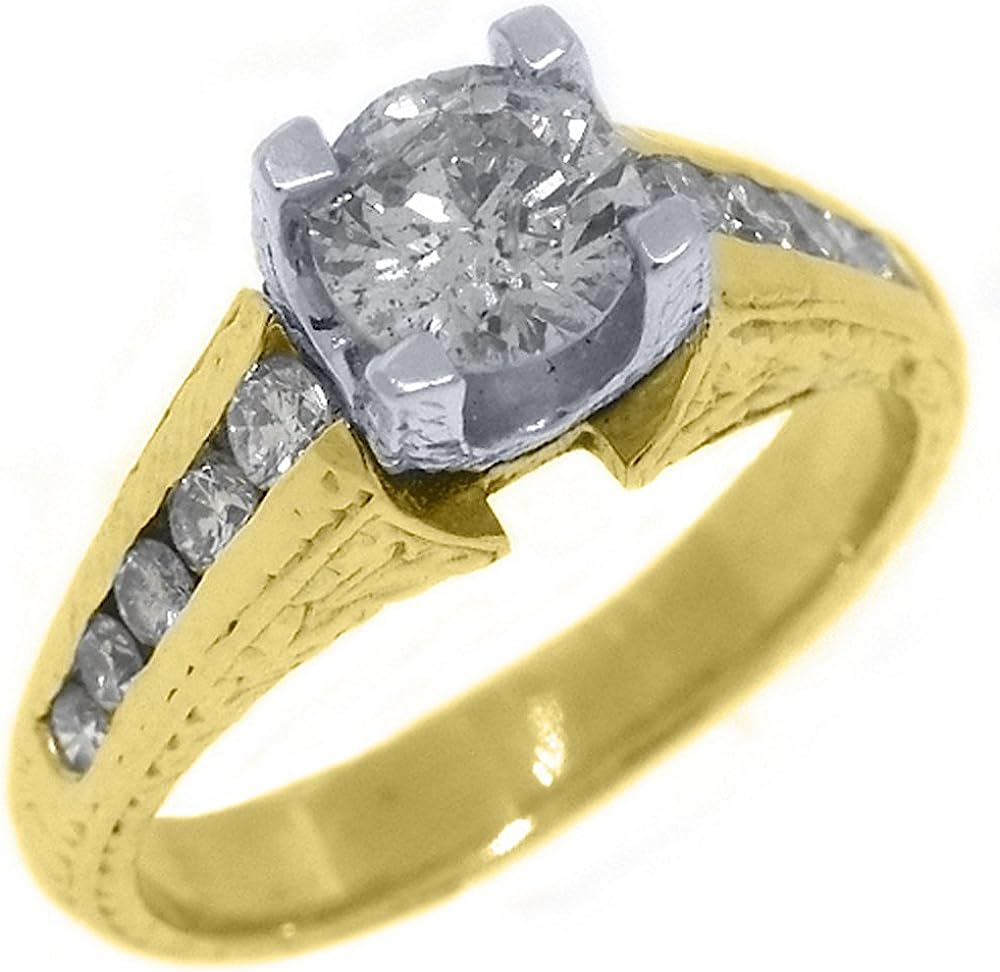 251228015842969_1 14k Yellow Gold Brilliant Round Antique Diamond Engagement Ring 1.35 Carats - Image 1