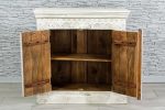 Antique Indian Brass Work Hand Carved Solid Wooden Sideboard White Mango Wood Indian Arched Sideboard Cabinet Storage Units Indian Solid Wood,Living Room Bedroom Furniture,Modern Sideboard - Image 4