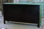 Antique Indian Brass Work Hand Carved Solid Wooden Sideboard Greenwash Mango Wood Indian Arched Sideboard Cabinet Storage Units Indian Solid Wood Finish,Living Room Bedroom Furniture,Modern Sideboard - Image 5