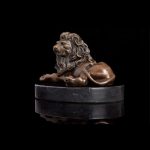 XXXDXDP Bronze Sculpture Lying Lion Statue Figurine Antique Wildlife Metal Art for Home Decoration - Image 5
