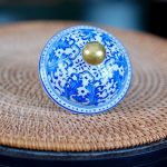 RENSLAT Ceramics Antique Hand Painted Glazed Blue Colored General Pot Ancient Shelf Decoration - Image 4