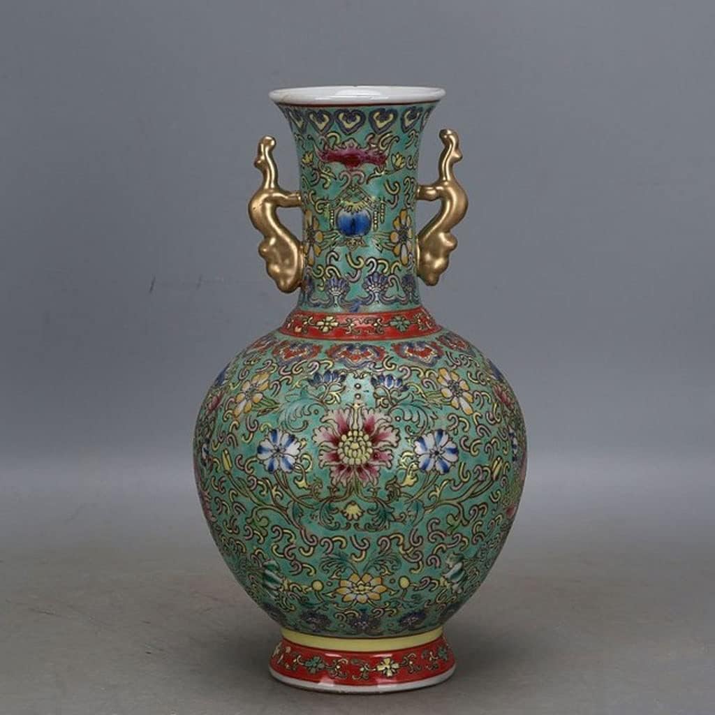 260105035559445_1 MJWDP Pink Enamel Painted Vase Binaural Imitation Home Collection Handmade Antique Porcelain - Image 1