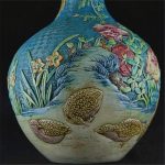 MJWDP Classic Green Ceramic Vase Embossment Antique Porcelain Flower Vase for Decoration - Image 4