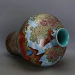 MJWDP Chinese Style Antique Jingdehzhen Handmade Spun Gold Enamel Porcelain Vase for Art Decoration - Image 3