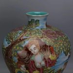 MJWDP Chinese Style Antique Jingdehzhen Handmade Spun Gold Enamel Porcelain Vase for Art Decoration - Image 4