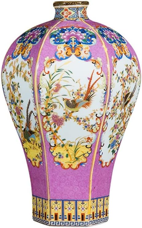 260105035559564_1 ZSEDP Ceramic Vase Ornaments Antique Enamel Porcelain Hexagonal Red Vase Gift Classical Home - Image 1