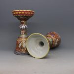 ZSEDP Jingdezhen Enamel Flower Pattern Candlestick Jingdezhen Old Antique Porcelain Ornaments - Image 6