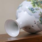 ZSEDP Antique Jingdezhen Vase with Flowers and Landscape Patterns Ceramic Table Vase Porcelain Decorative Vase - Image 3