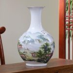 ZSEDP Antique Jingdezhen Vase with Flowers and Landscape Patterns Ceramic Table Vase Porcelain Decorative Vase - Image 5