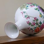 ZSEDP Antique Vase with Flowers Patterns Ceramic Table Vase Porcelain Decorative Vase - Image 3