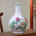 ZSEDP Antique Vase with Flowers Patterns Ceramic Table Vase Porcelain Decorative Vase - Image 4