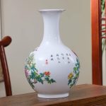 ZSEDP Antique Vase with Flowers Patterns Ceramic Table Vase Porcelain Decorative Vase - Image 5