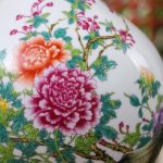 ZSEDP Antique Vase with Flowers Patterns Ceramic Table Vase Porcelain Decorative Vase - Image 8