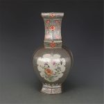 ZSEDP Jingdezhen Antique Enamel Square Vases Flowers and Birds Pattern Ancient Porcelain