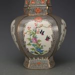 ZSEDP Jingdezhen Antique Enamel Square Vases Flowers and Birds Pattern Ancient Porcelain - Image 3