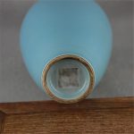 ZSEDP Chinese Style Classic Blue Glaze Handmade Antique Ceramic Tabletop Flower Vase Decorative Vase - Image 3
