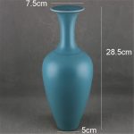 ZSEDP Chinese Style Classic Blue Glaze Handmade Antique Ceramic Tabletop Flower Vase Decorative Vase - Image 4