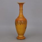 ZSEDP Yellow Glaze Ink Color Landscape Beauty Shoulder Vase Antique Porcelain Decoration - Image 2